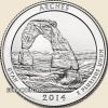 USA 25 cent (22) '' ARCHER '' Nemzeti Parkok '' 2014 UNC !